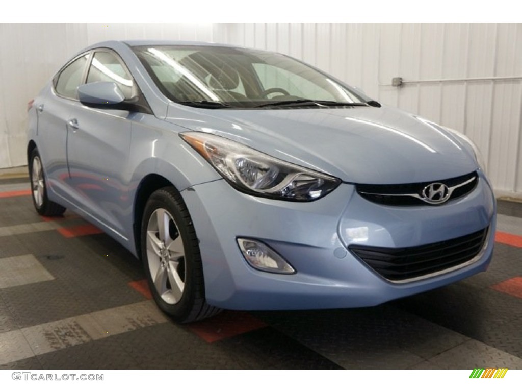 2012 Elantra GLS - Blue Sky Metallic / Beige photo #5