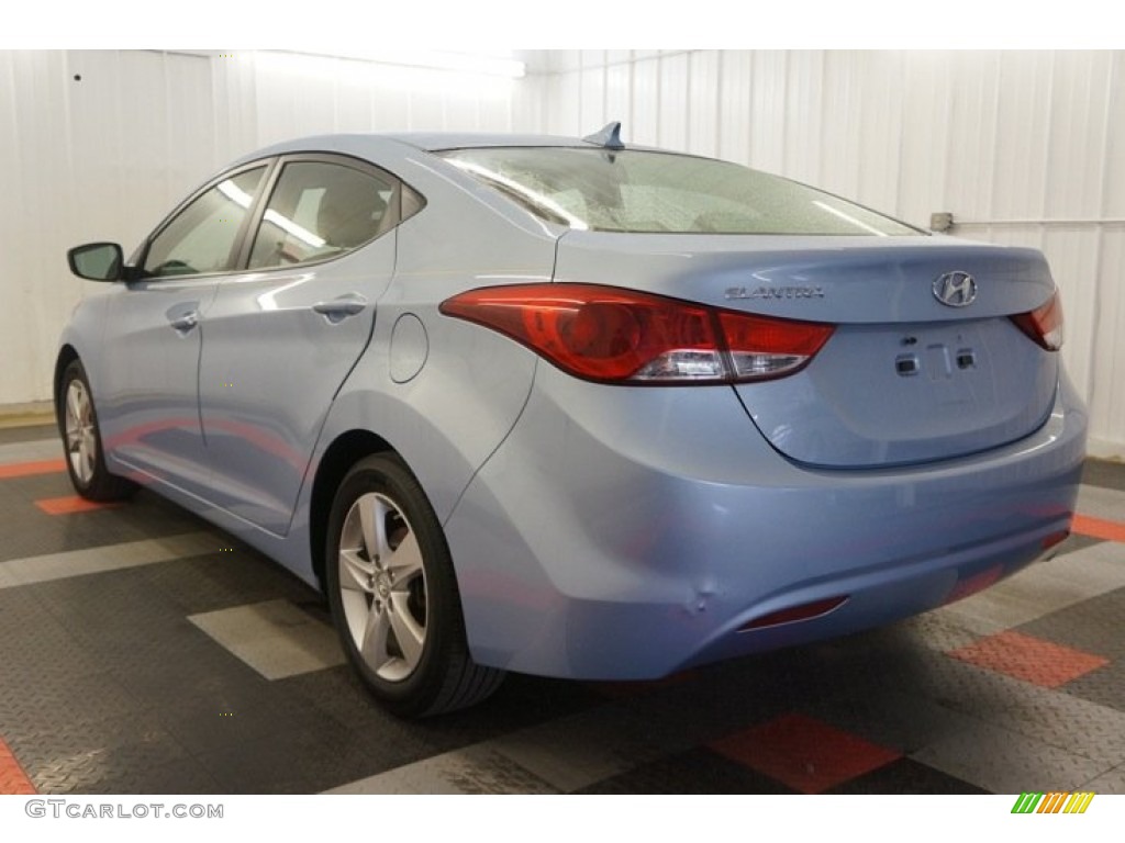2012 Elantra GLS - Blue Sky Metallic / Beige photo #10