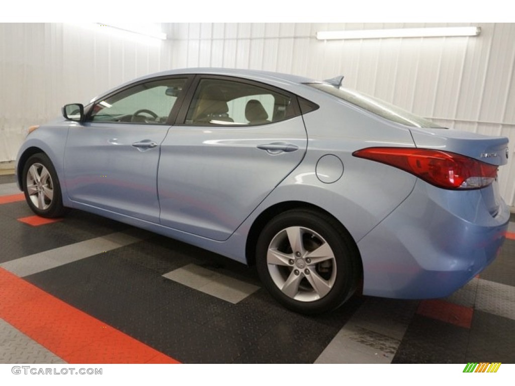 2012 Elantra GLS - Blue Sky Metallic / Beige photo #11