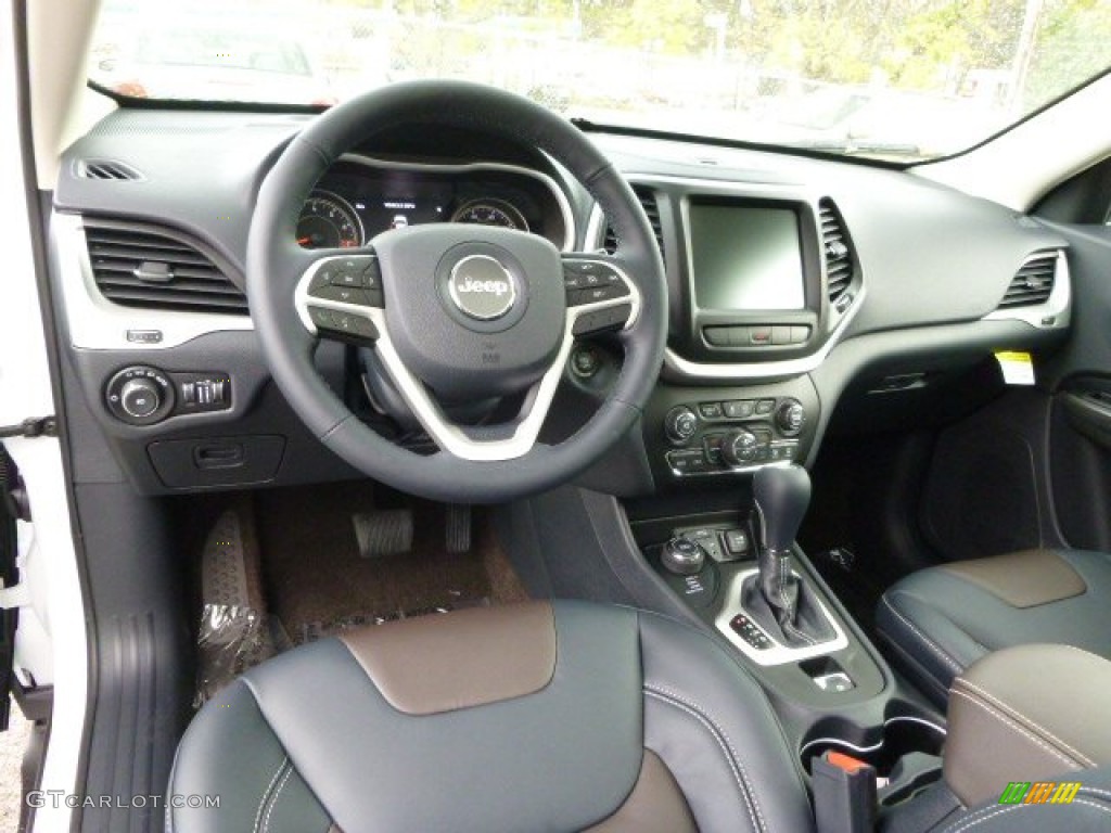 Indigo Blue/Brown Interior 2015 Jeep Cherokee Limited 4x4 Photo #98352477