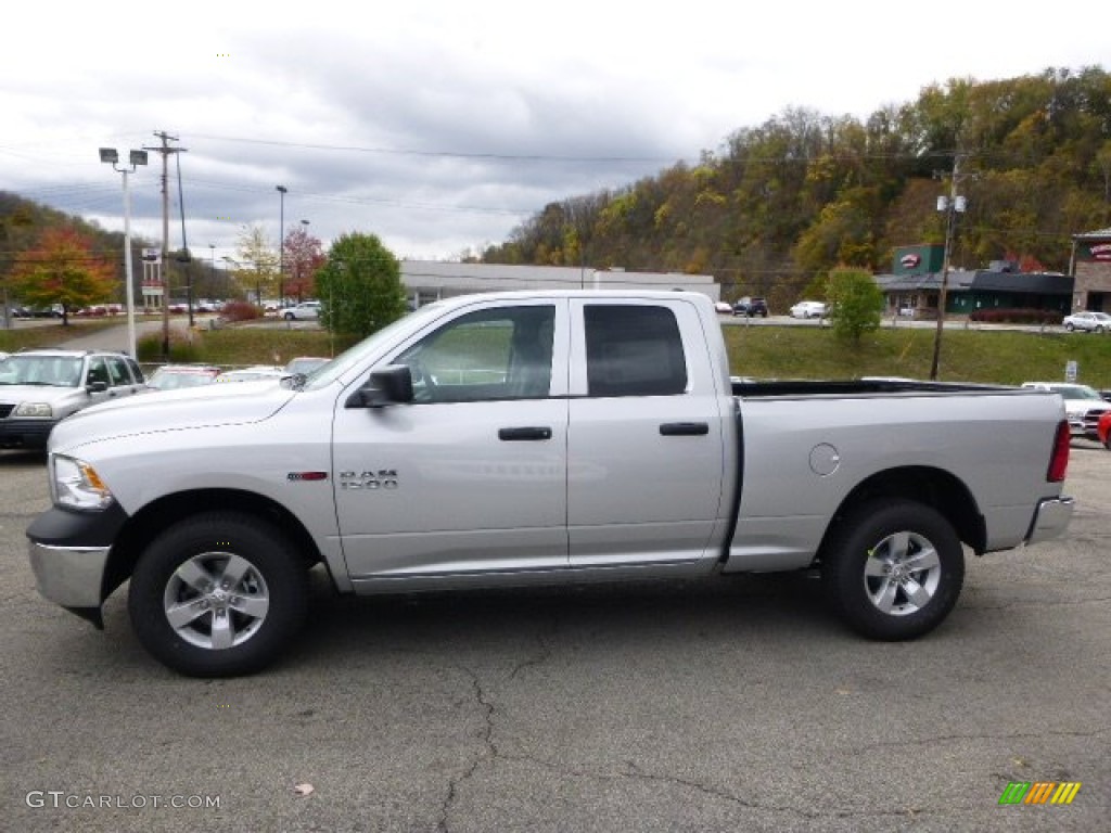 2014 1500 Tradesman Quad Cab 4x4 - Bright Silver Metallic / Black/Diesel Gray photo #2