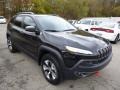 2015 Brilliant Black Crystal Pearl Jeep Cherokee Trailhawk 4x4  photo #7