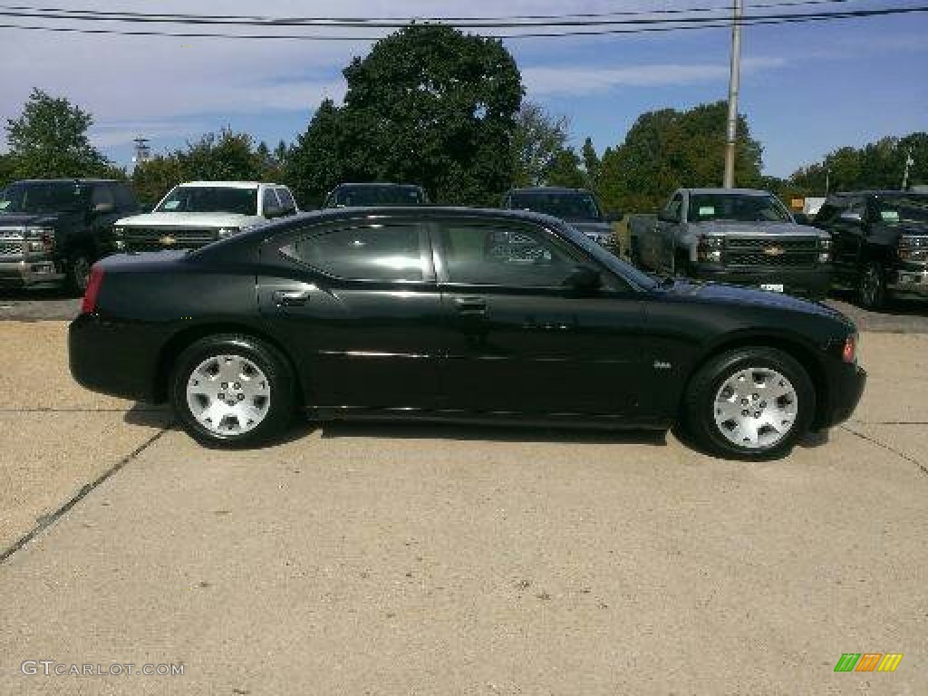 2006 Charger SXT - Brilliant Black Crystal Pearl / Dark Slate Gray/Light Graystone photo #4