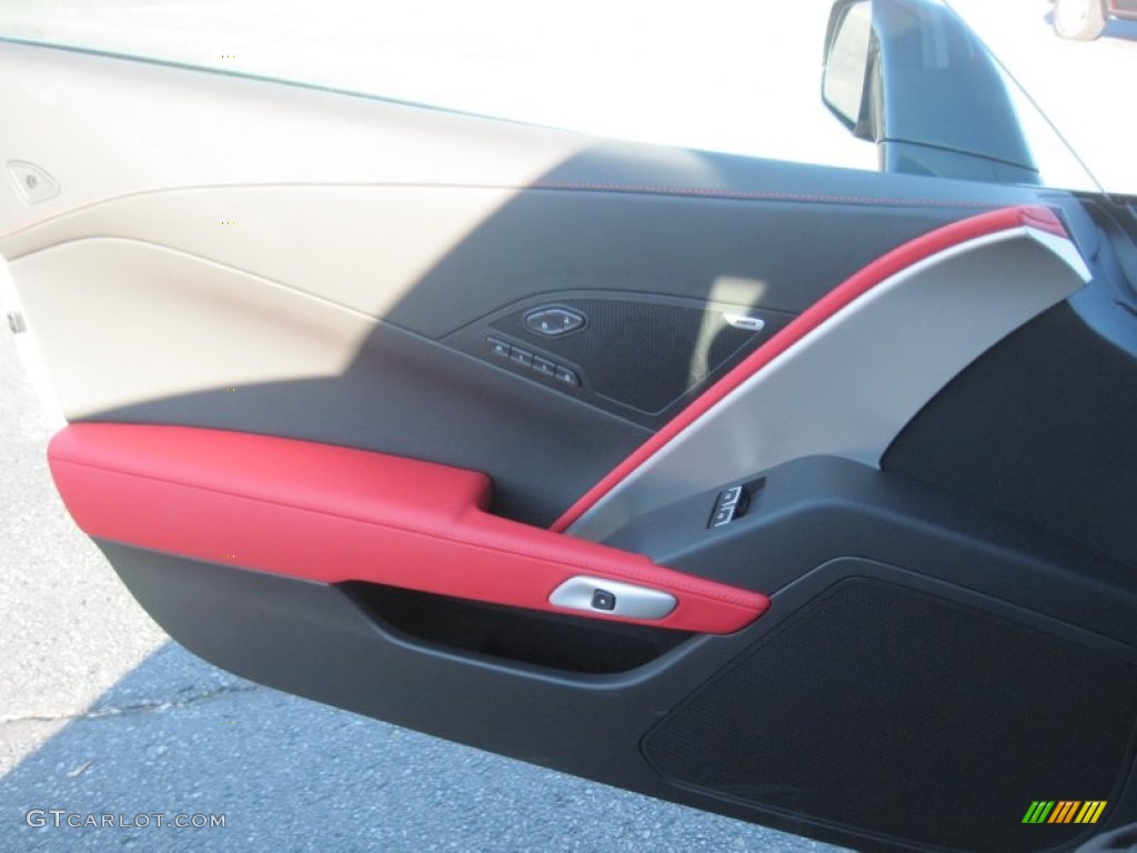 2015 Corvette Stingray Coupe Z51 - Blade Silver Metallic / Adrenaline Red photo #18