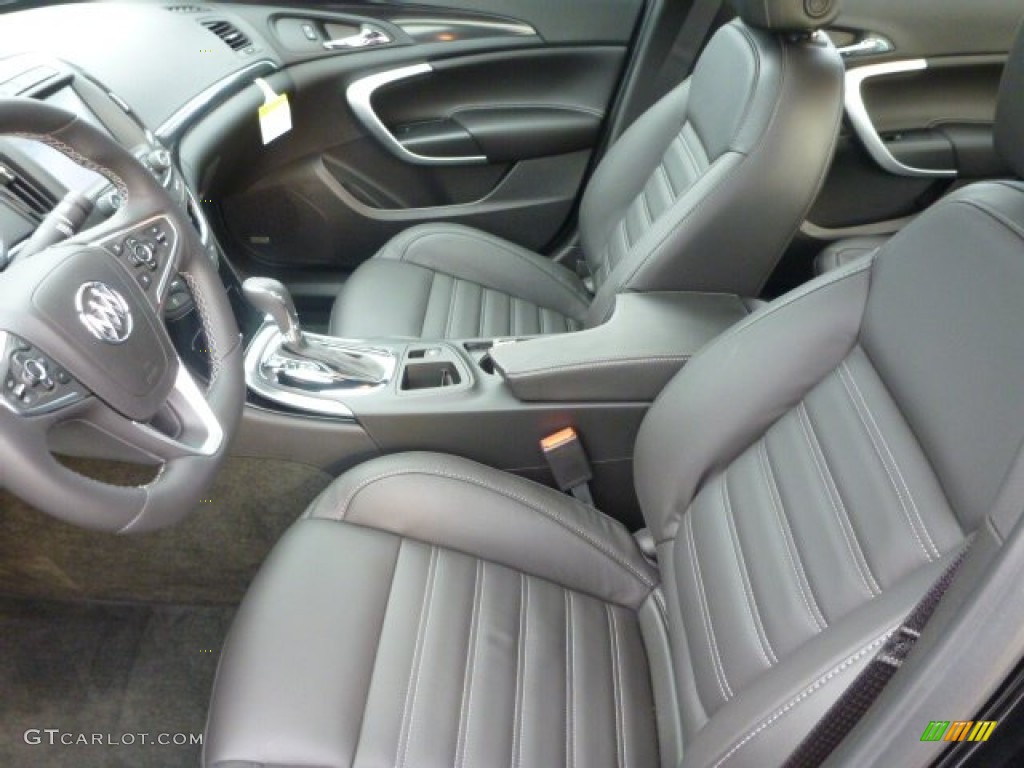 Ebony Interior 2014 Buick Regal GS Photo #98359043