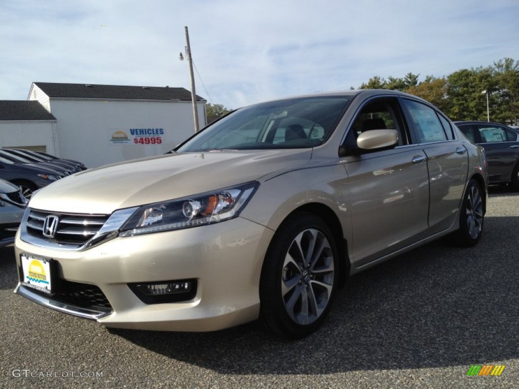2014 Accord Sport Sedan - Champagne Frost Pearl / Black photo #1
