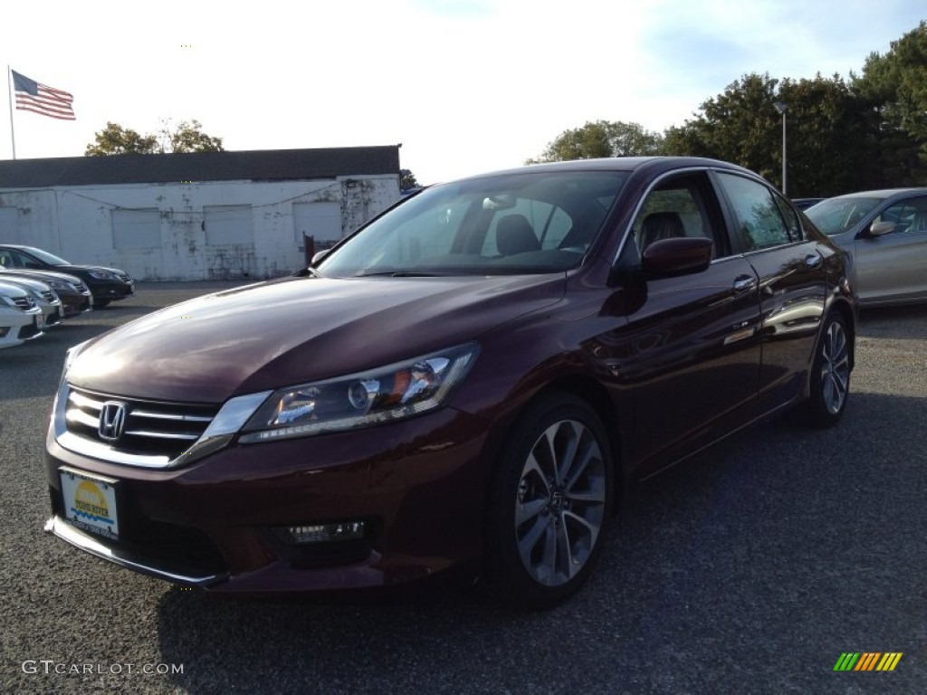 2014 Accord Sport Sedan - Basque Red Pearl II / Black photo #1