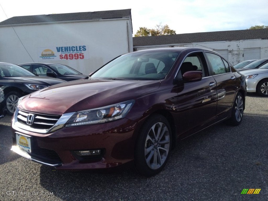 2014 Accord Sport Sedan - Basque Red Pearl II / Black photo #1