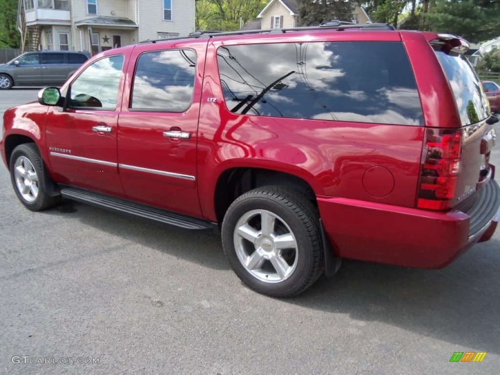 2014 Suburban LTZ 4x4 - Crystal Red Tintcoat / Light Cashmere/Dark Cashmere photo #4