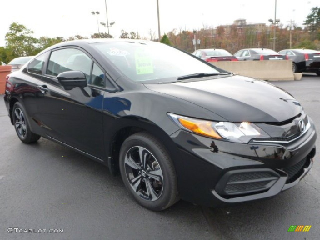 Crystal Black Pearl 2014 Honda Civic EX Coupe Exterior Photo #98360763