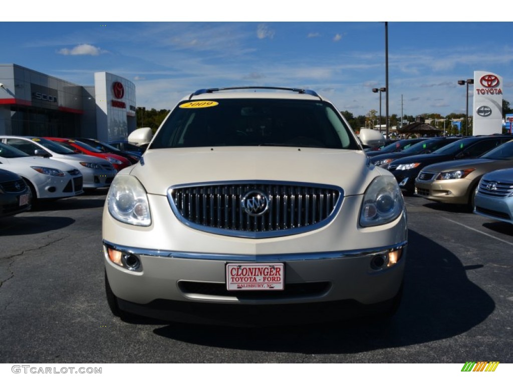 2009 Enclave CXL - White Diamond Tricoat / Ebony Black/Ebony photo #32