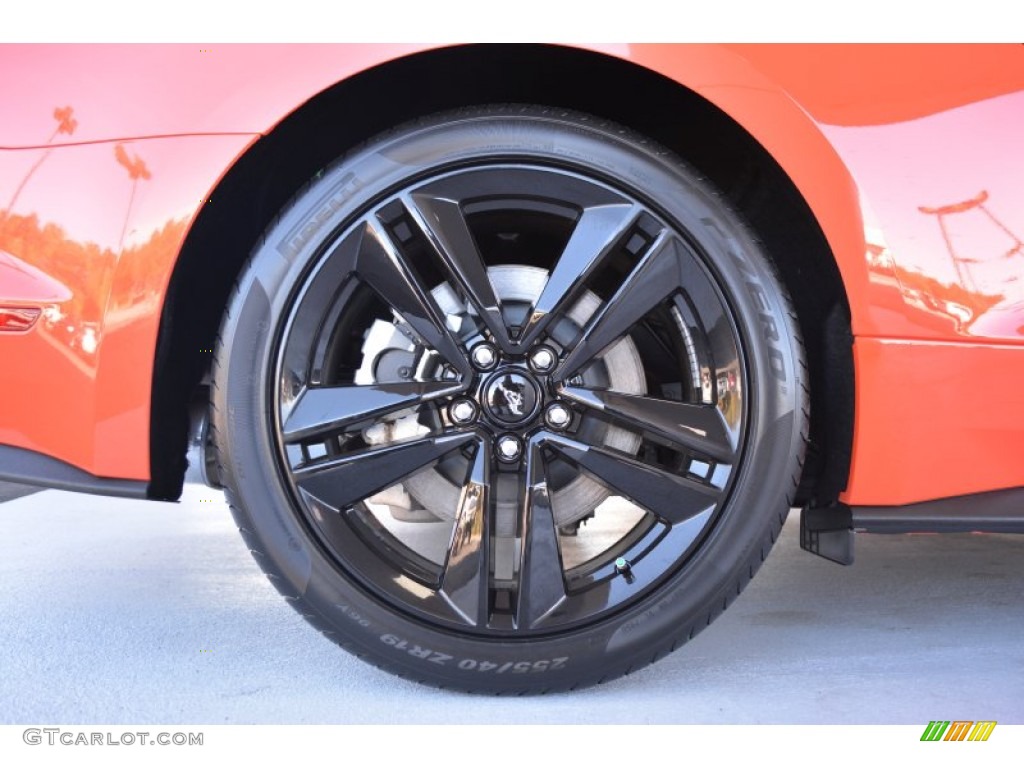 2015 Mustang EcoBoost Premium Coupe - Competition Orange / Ebony photo #10