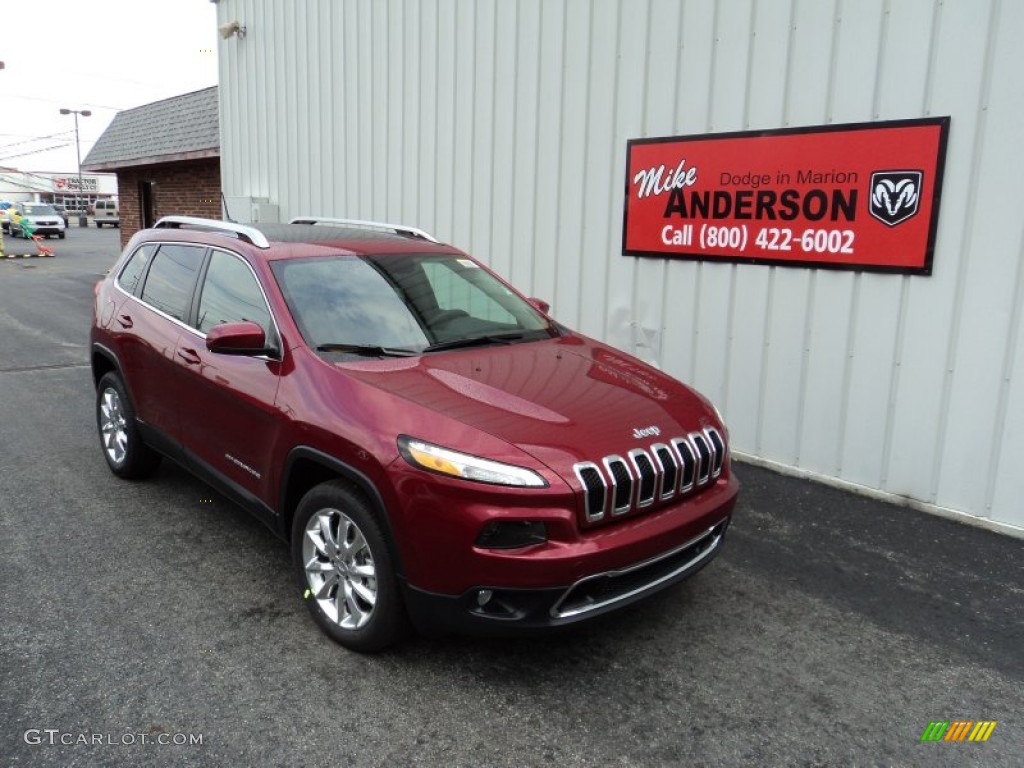 2015 Cherokee Limited - Deep Cherry Red Crystal Pearl / Black photo #1