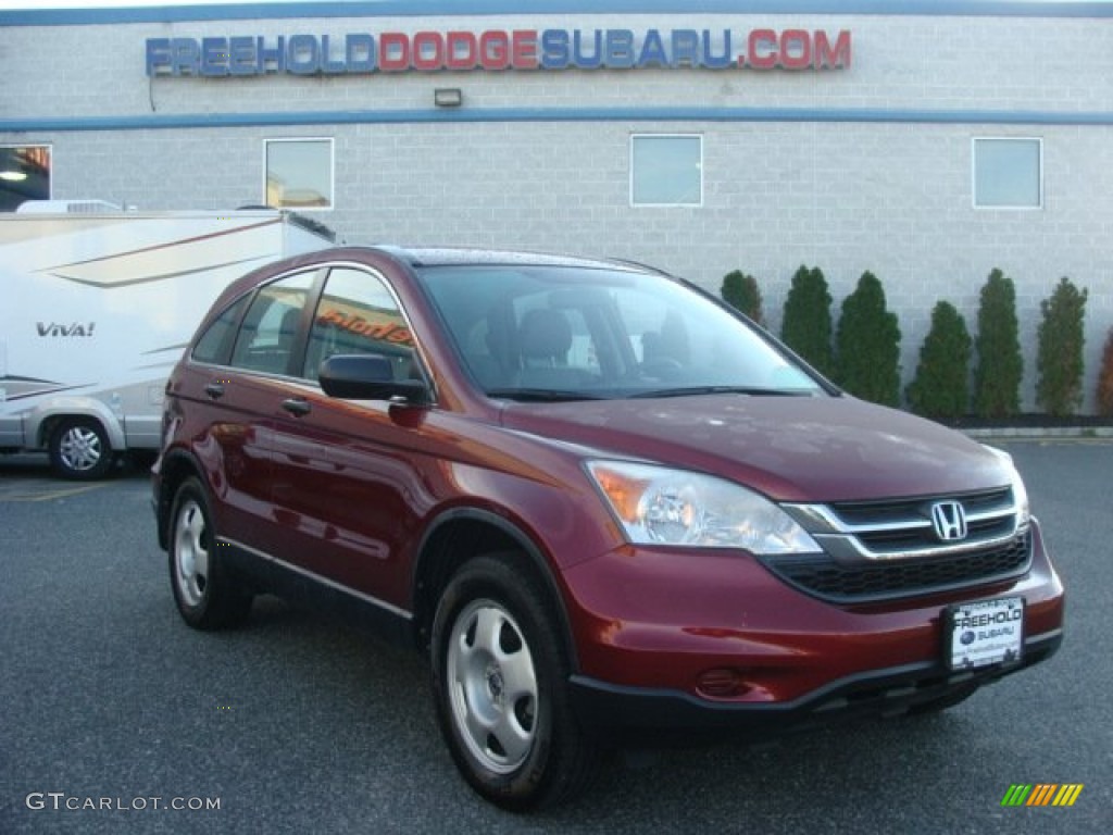 2010 CR-V LX AWD - Tango Red Pearl / Gray photo #1