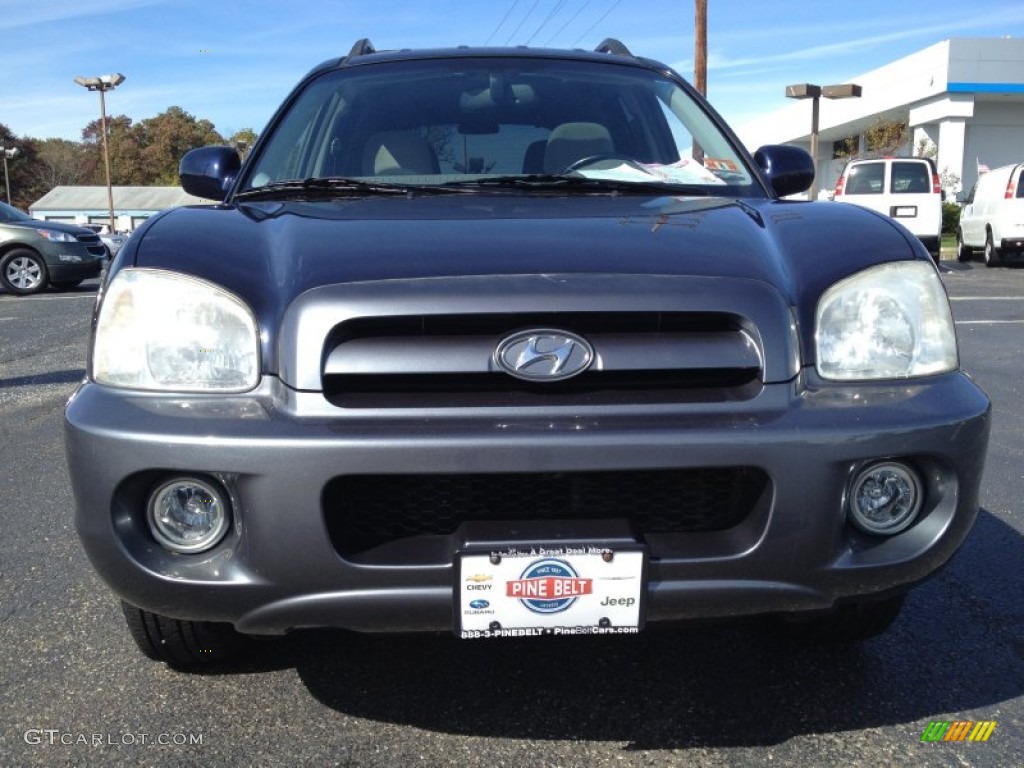 2005 Santa Fe GLS 4WD - Moonlit Blue / Gray photo #2