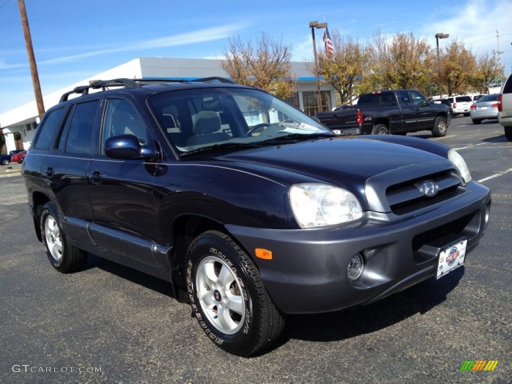 2005 Santa Fe GLS 4WD - Moonlit Blue / Gray photo #3