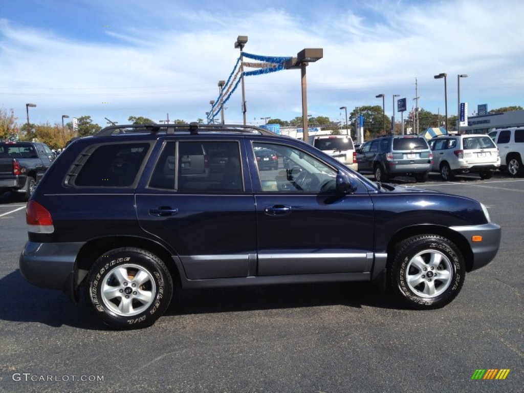 2005 Santa Fe GLS 4WD - Moonlit Blue / Gray photo #5