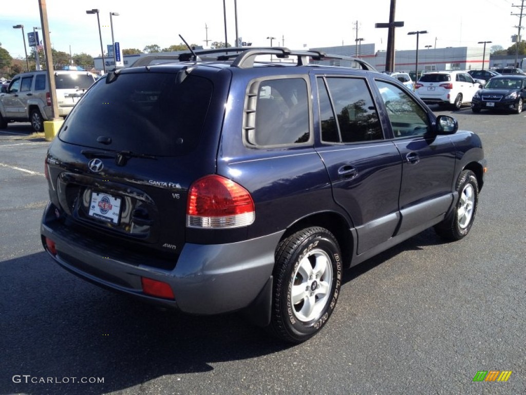 2005 Santa Fe GLS 4WD - Moonlit Blue / Gray photo #7