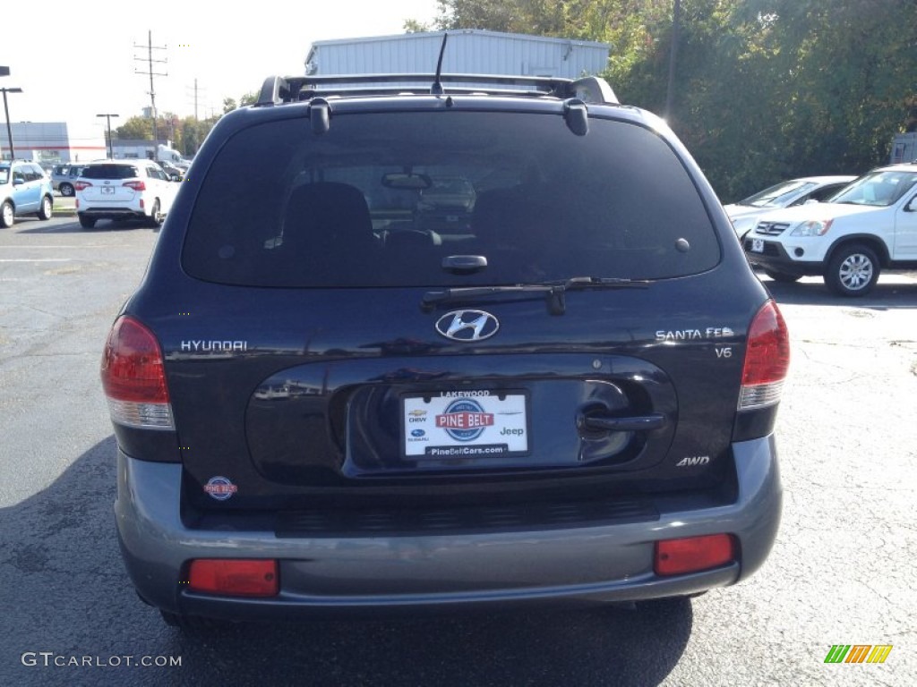 2005 Santa Fe GLS 4WD - Moonlit Blue / Gray photo #8
