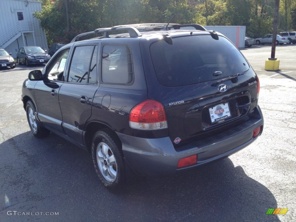 2005 Santa Fe GLS 4WD - Moonlit Blue / Gray photo #11