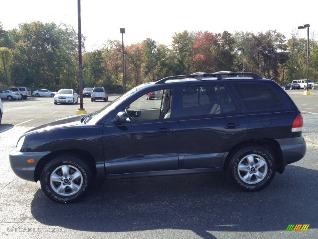 2005 Santa Fe GLS 4WD - Moonlit Blue / Gray photo #12