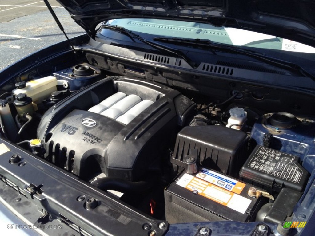 2005 Santa Fe GLS 4WD - Moonlit Blue / Gray photo #20