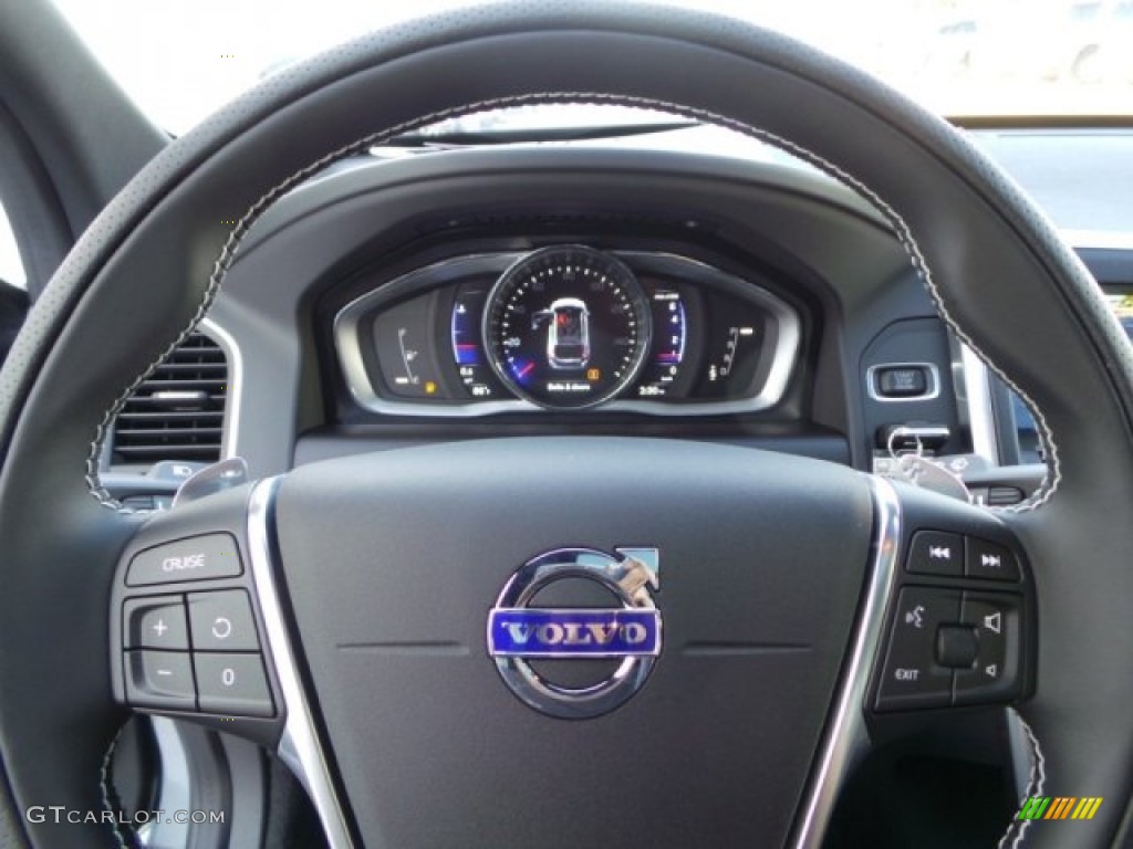 2015 Volvo XC60 T6 AWD R-Design R-Design Off Black Steering Wheel Photo #98367837