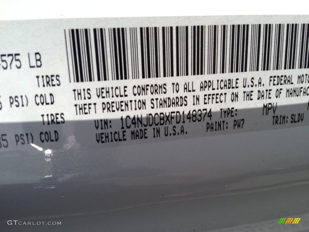 2015 Jeep Compass Limited 4x4 Color Code Photos