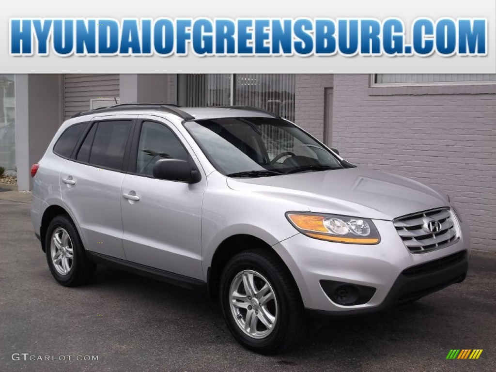 2011 Santa Fe GLS AWD - Moonstone Silver / Gray photo #1