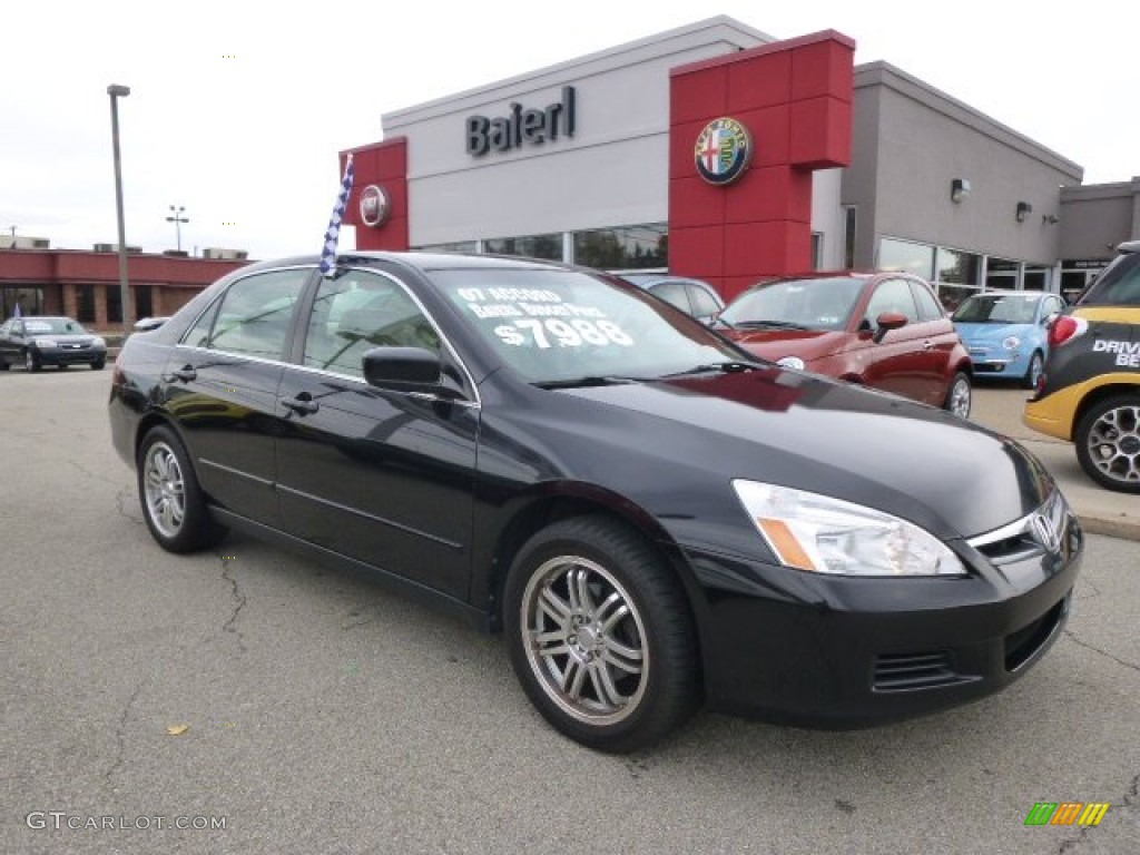 2007 Accord LX Sedan - Nighthawk Black Pearl / Ivory photo #1