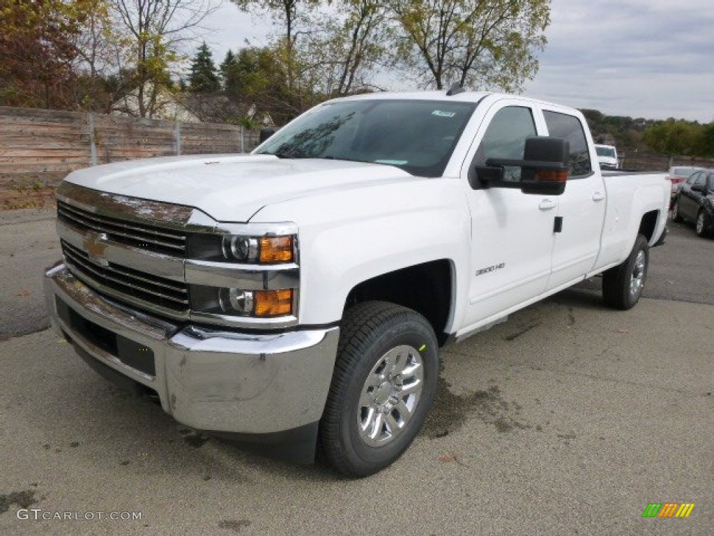 Summit White 2015 Chevrolet Silverado 3500HD LT Crew Cab 4x4 Exterior Photo #98372868