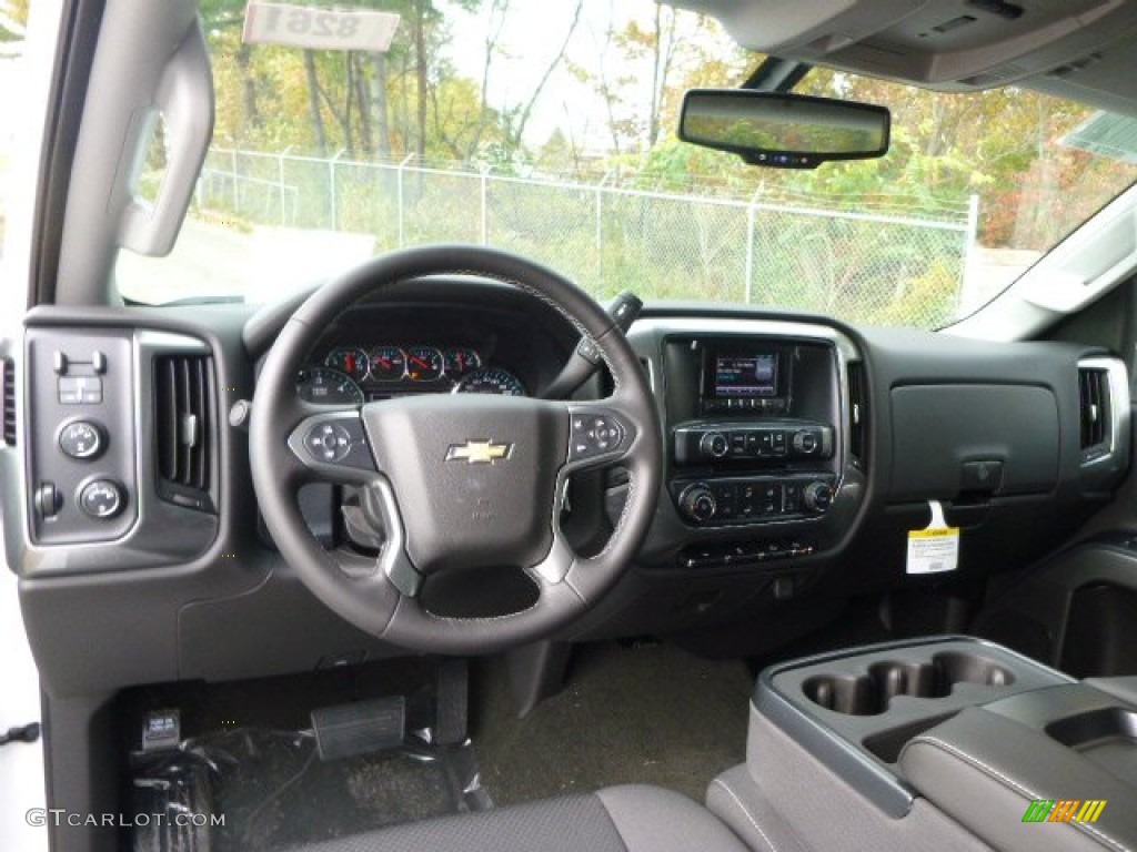 Jet Black Interior 2015 Chevrolet Silverado 3500HD LT Crew Cab 4x4 Photo #98373048