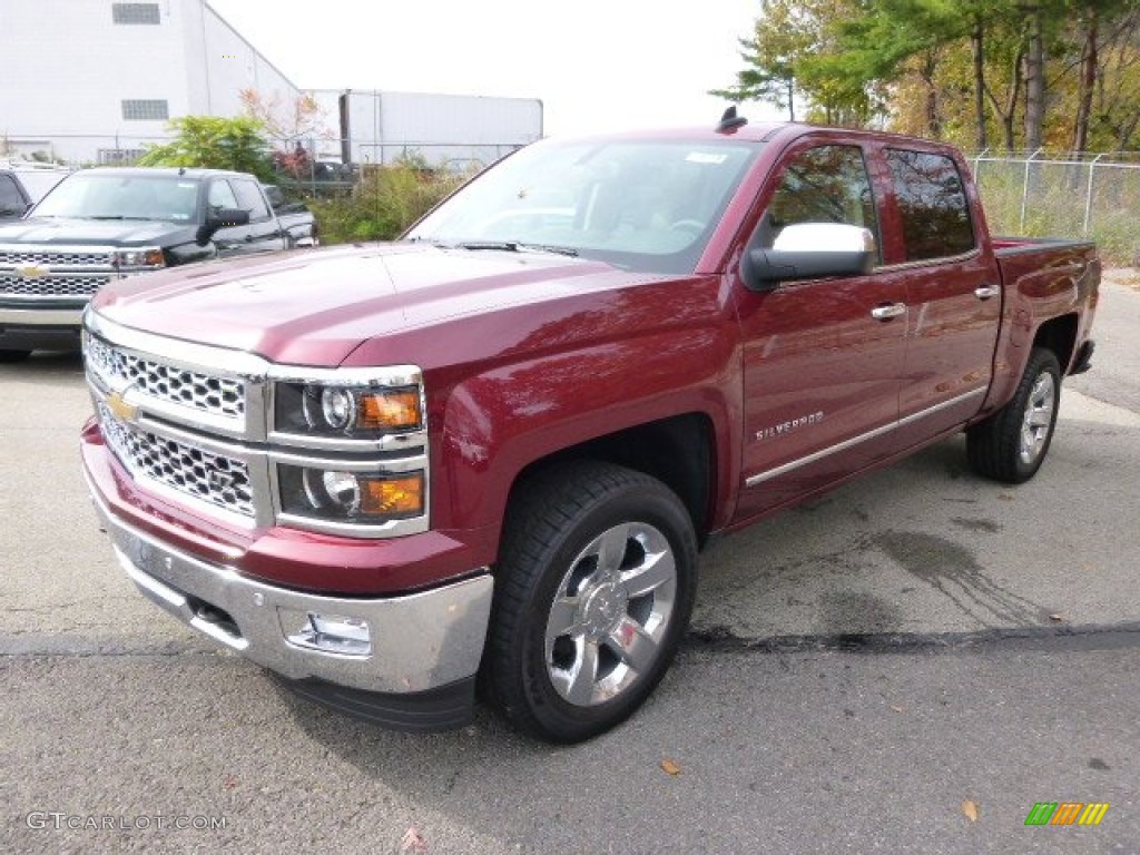 2015 Silverado 3500HD LTZ Double Cab 4x4 - Deep Ruby Metallic / Cocoa/Dune photo #2