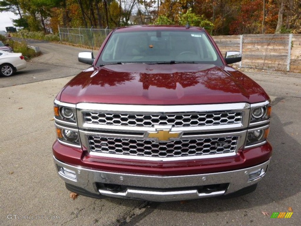2015 Silverado 3500HD LTZ Double Cab 4x4 - Deep Ruby Metallic / Cocoa/Dune photo #3