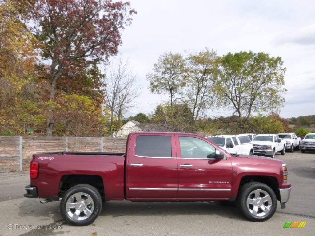 2015 Silverado 3500HD LTZ Double Cab 4x4 - Deep Ruby Metallic / Cocoa/Dune photo #5