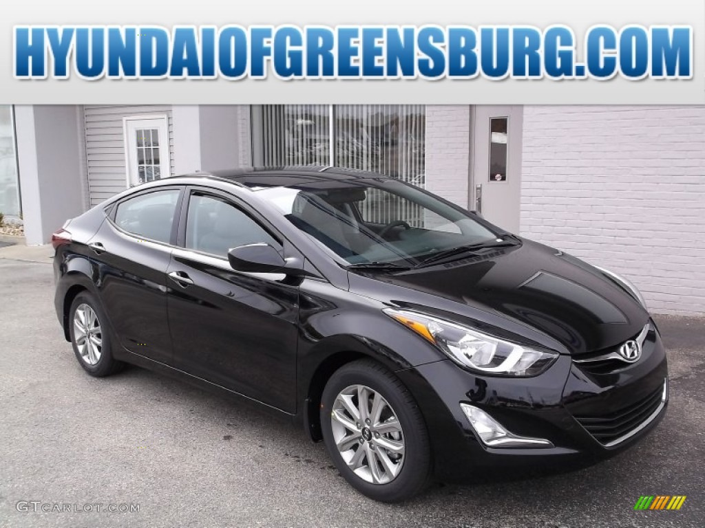 2015 Elantra SE Sedan - Black Diamond / Gray photo #1