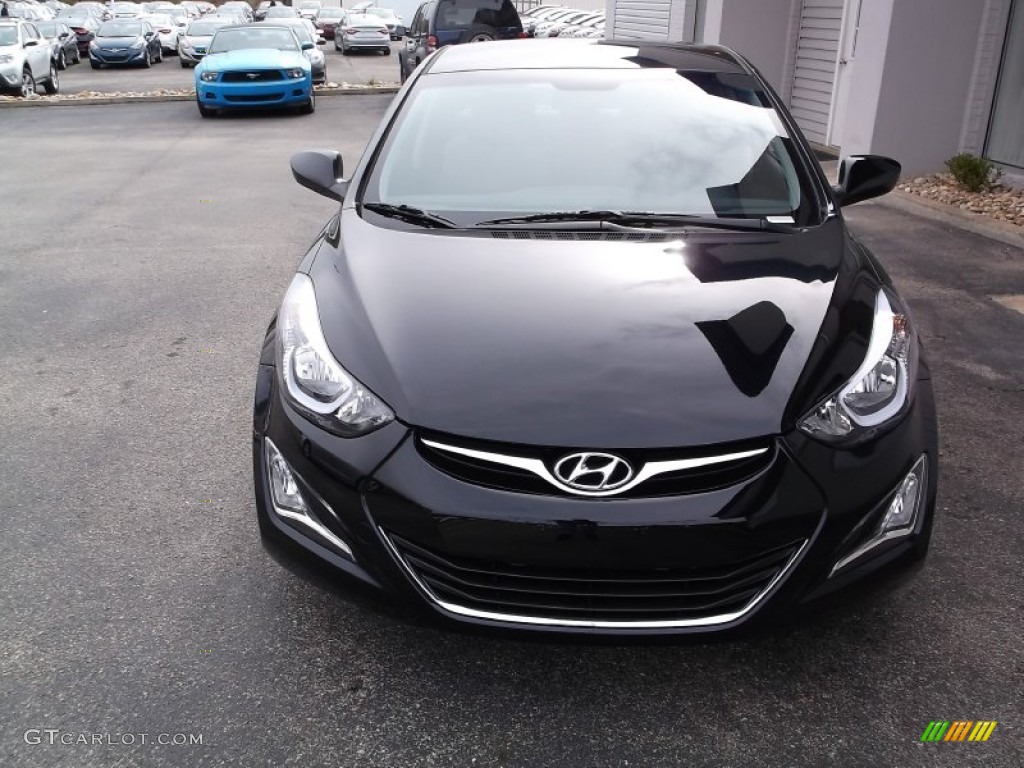 2015 Elantra SE Sedan - Black Diamond / Gray photo #4