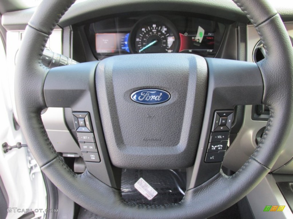 2015 Ford Expedition XLT Ebony Steering Wheel Photo #98376846