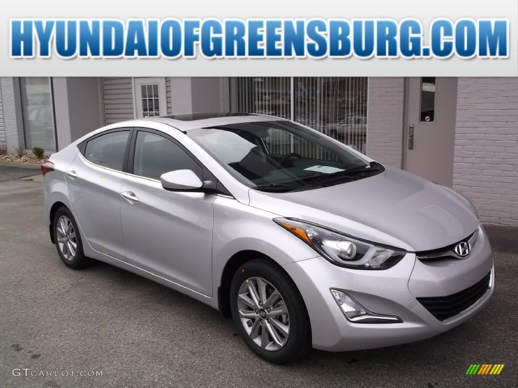 2015 Elantra SE Sedan - Shimmering Air Silver / Black photo #1