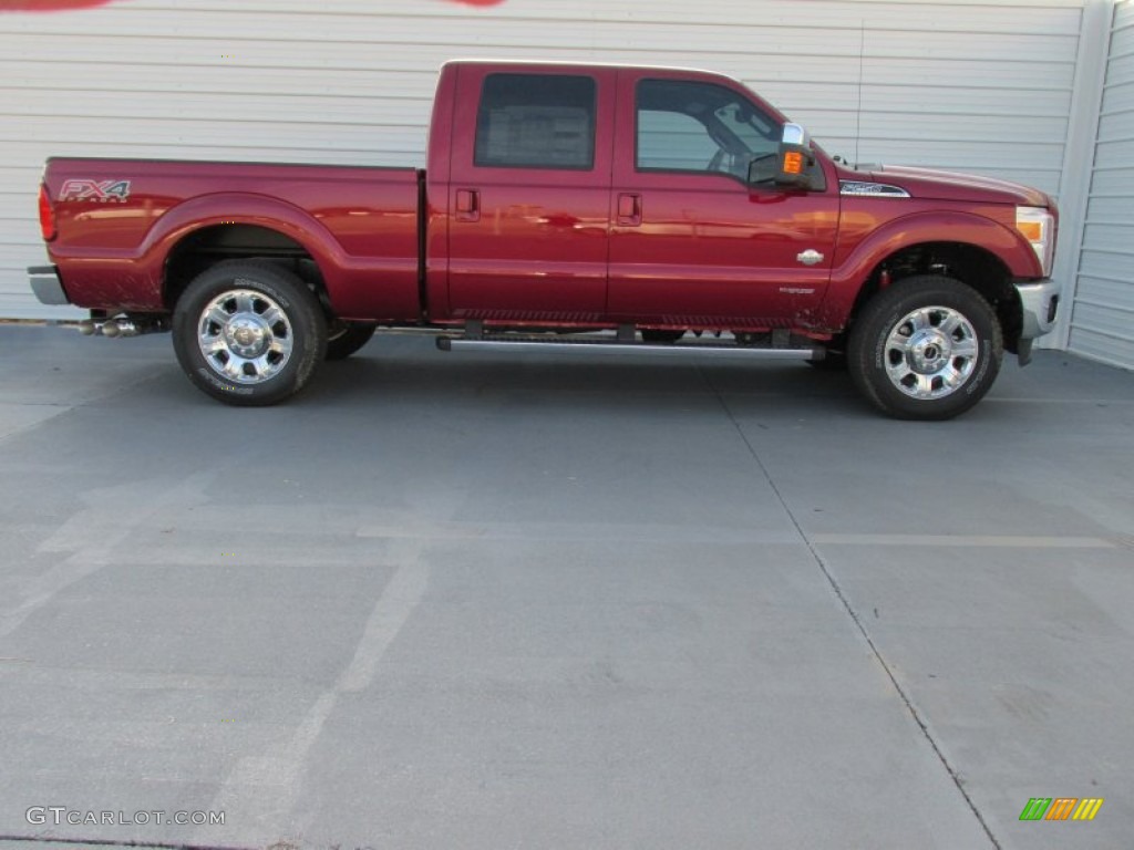 2015 F250 Super Duty King Ranch Crew Cab 4x4 - Ruby Red / King Ranch Mesa Antique Affect/Black photo #3