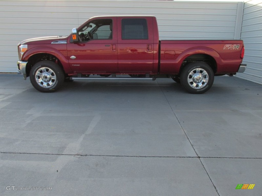 2015 F250 Super Duty King Ranch Crew Cab 4x4 - Ruby Red / King Ranch Mesa Antique Affect/Black photo #6