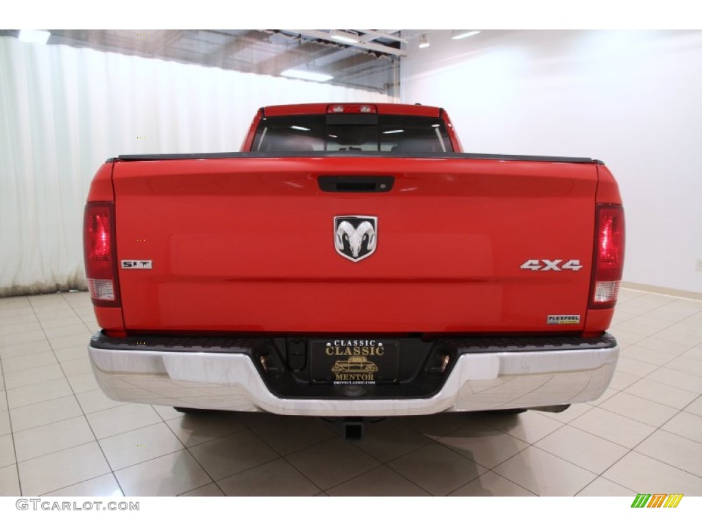 2011 Ram 1500 SLT Quad Cab 4x4 - Flame Red / Dark Slate Gray/Medium Graystone photo #13