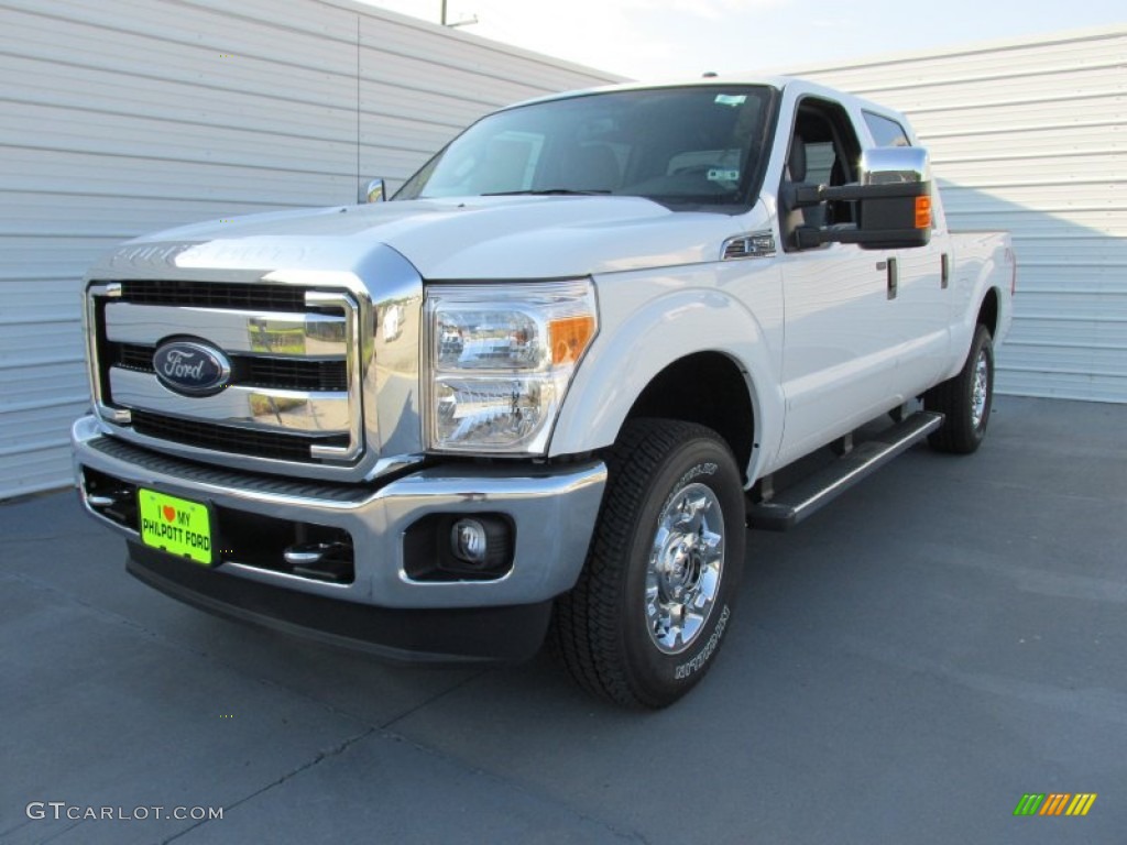 2015 F250 Super Duty XLT Crew Cab 4x4 - Oxford White / Steel photo #7