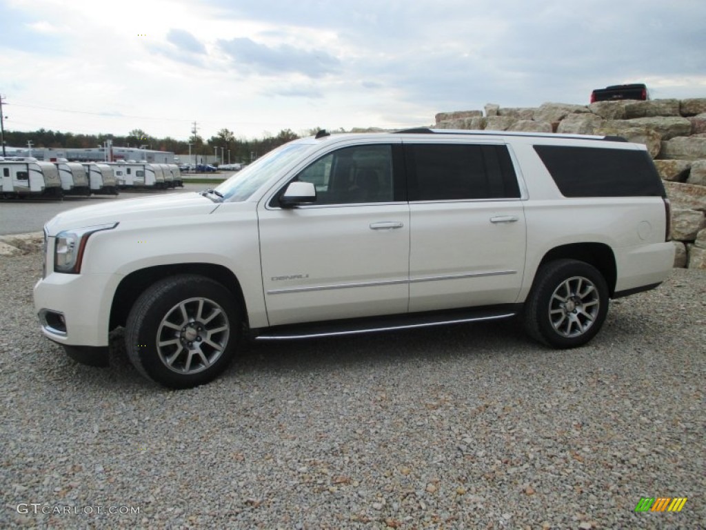 White Diamond Tricoat 2015 GMC Yukon XL Denali 4WD Exterior Photo #98381241