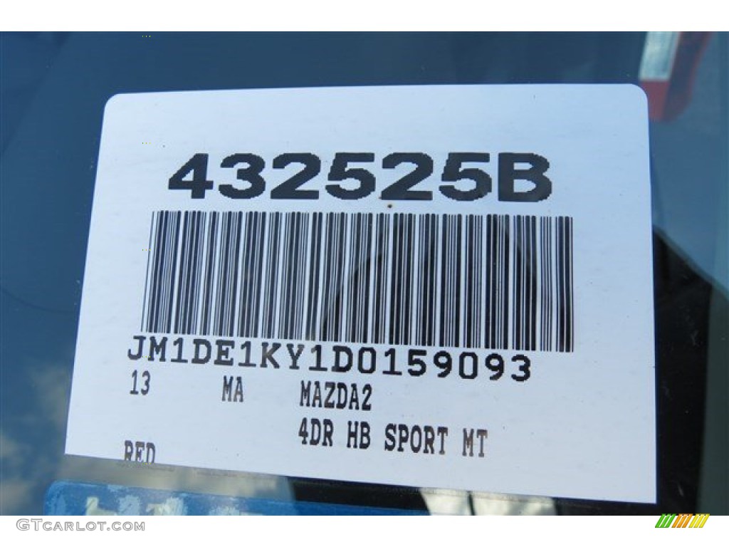 2013 MAZDA2 Sport - True Red / Black photo #19