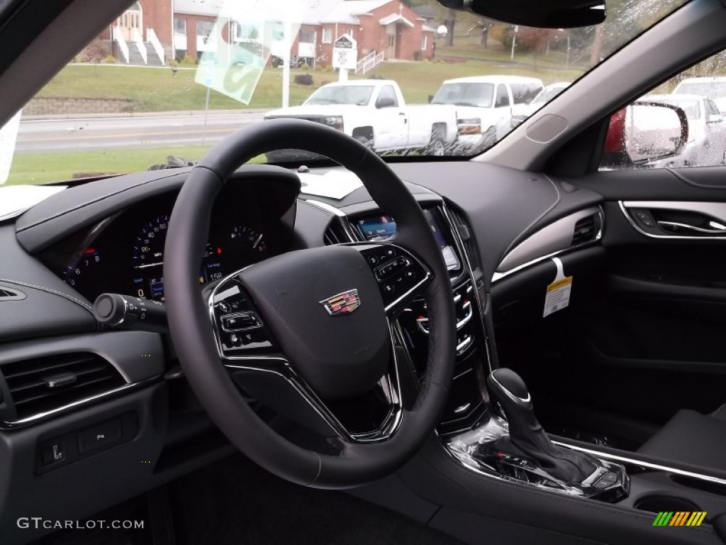 2015 Cadillac ATS 2.0T Luxury AWD Sedan Jet Black/Jet Black Dashboard Photo #98386714