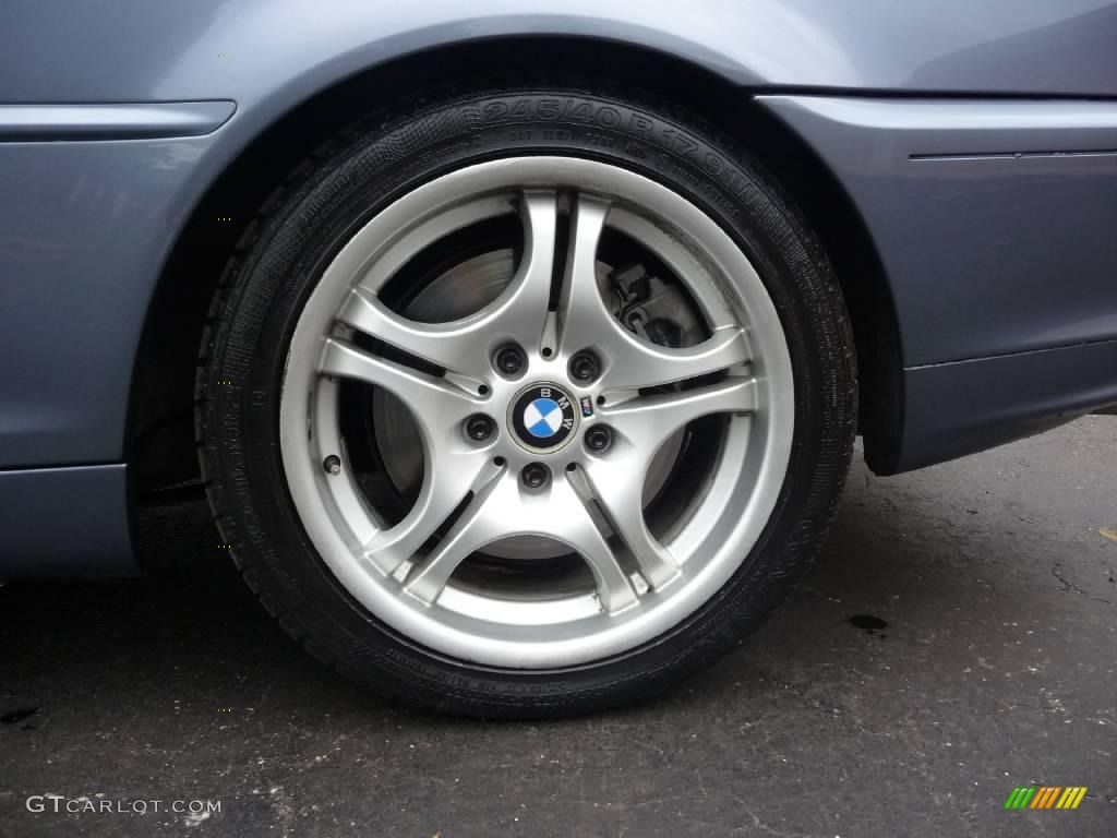 2001 3 Series 330i Convertible - Steel Blue Metallic / Grey photo #16