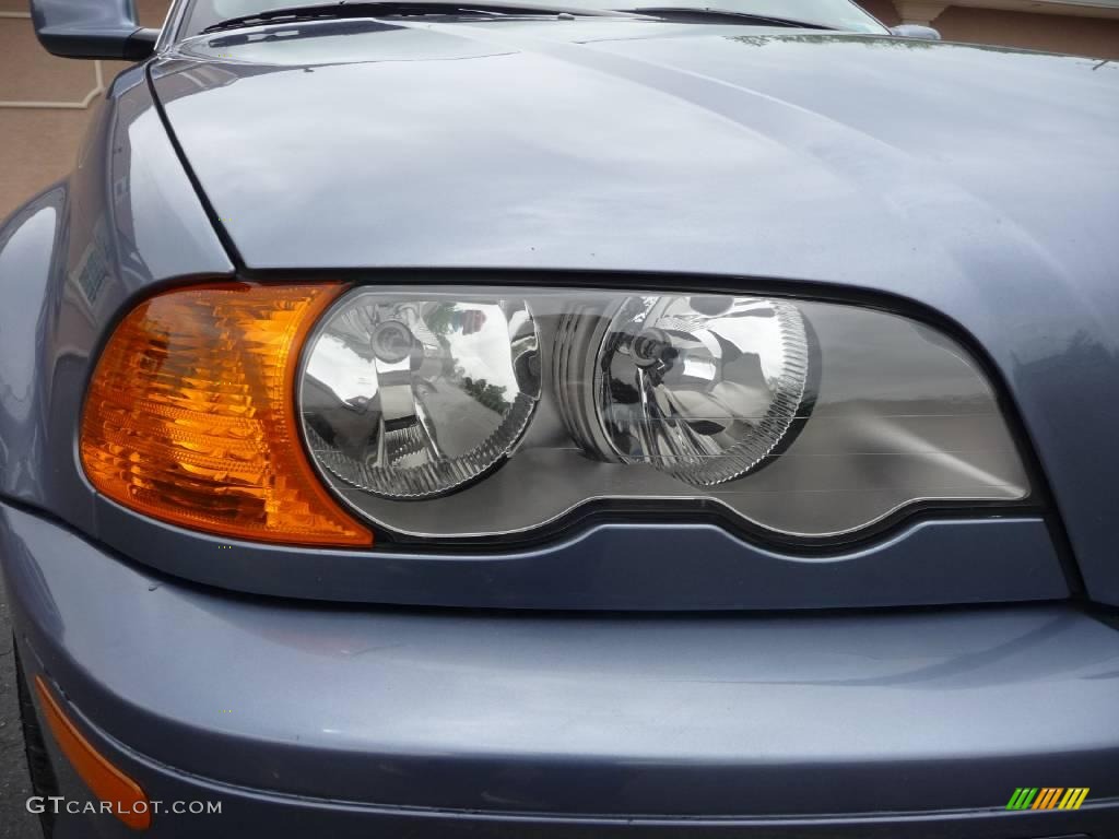 2001 3 Series 330i Convertible - Steel Blue Metallic / Grey photo #17