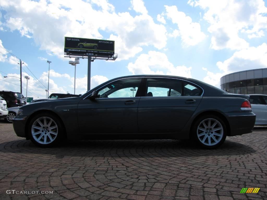 2004 7 Series 745Li Sedan - Slate Green Metallic / Basalt Grey/Flannel Grey photo #2