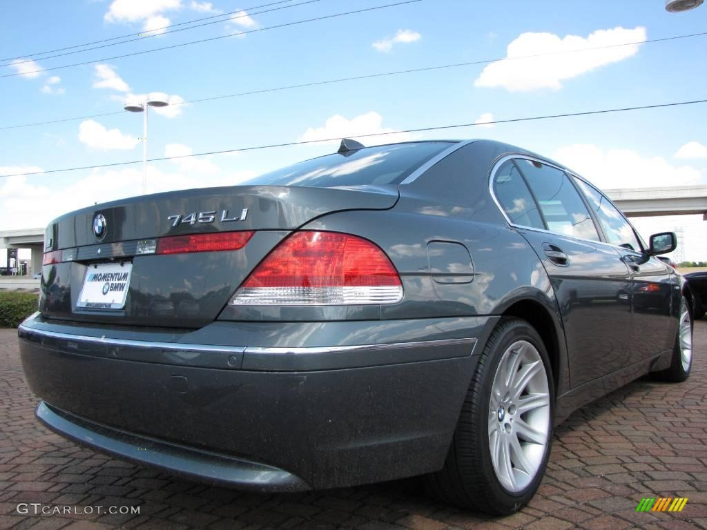 2004 7 Series 745Li Sedan - Slate Green Metallic / Basalt Grey/Flannel Grey photo #5